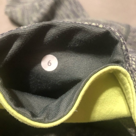 LULULEMON Wunder Under Crop II Diamond Jacquard Space Dye Slate Clarity Yellow - Picture 8 of 9